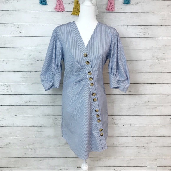 tibi asymmetrical shirt dress